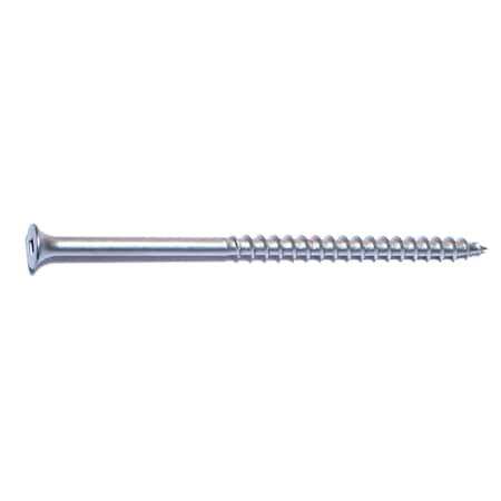 Buildright Deck Screw, #10 x 4 in, Steel, Flat Head, Square Drive, 500 PK 07459